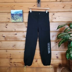 Reclaimed Vintage 💜 Inspired Asos Cargo Trousers Black Joggers Utility 26 X 27"